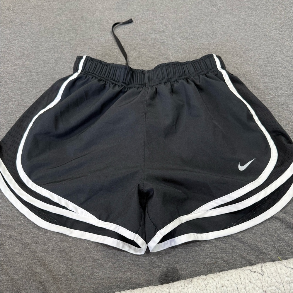 Nike Women's Black and White Athletic Shorts